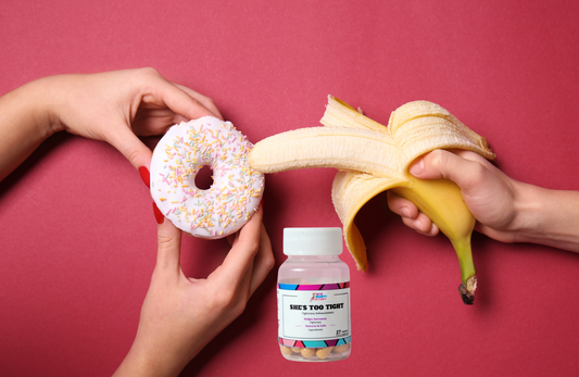 Donut and banana with She's Too Tight