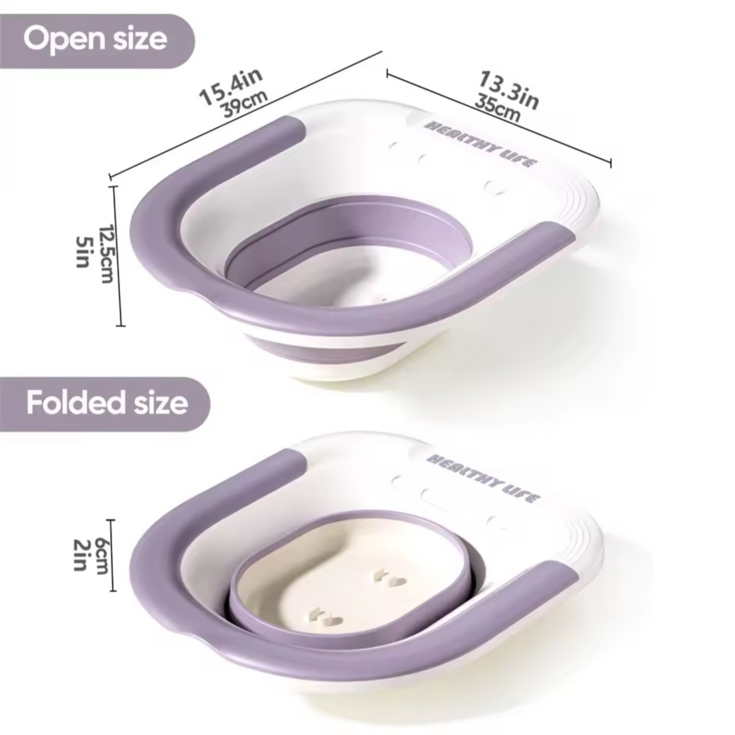 Folding Sitz Bath for Toilet