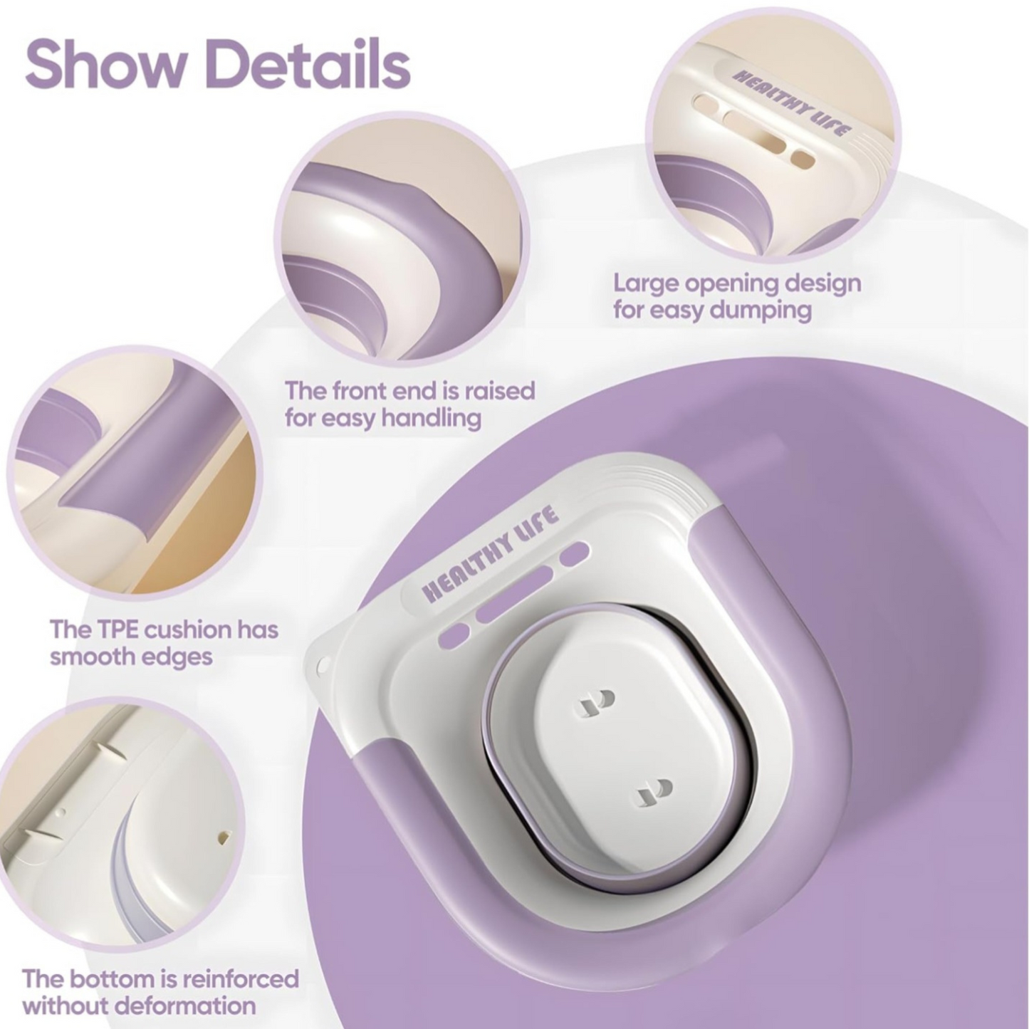 Folding Sitz Bath for Toilet
