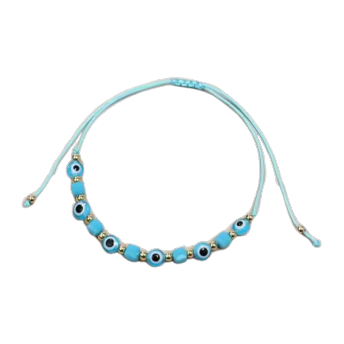 Evil Eye Hand-Knitted Bracelet