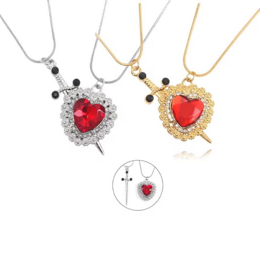 Dagger through Heart Necklace Freda