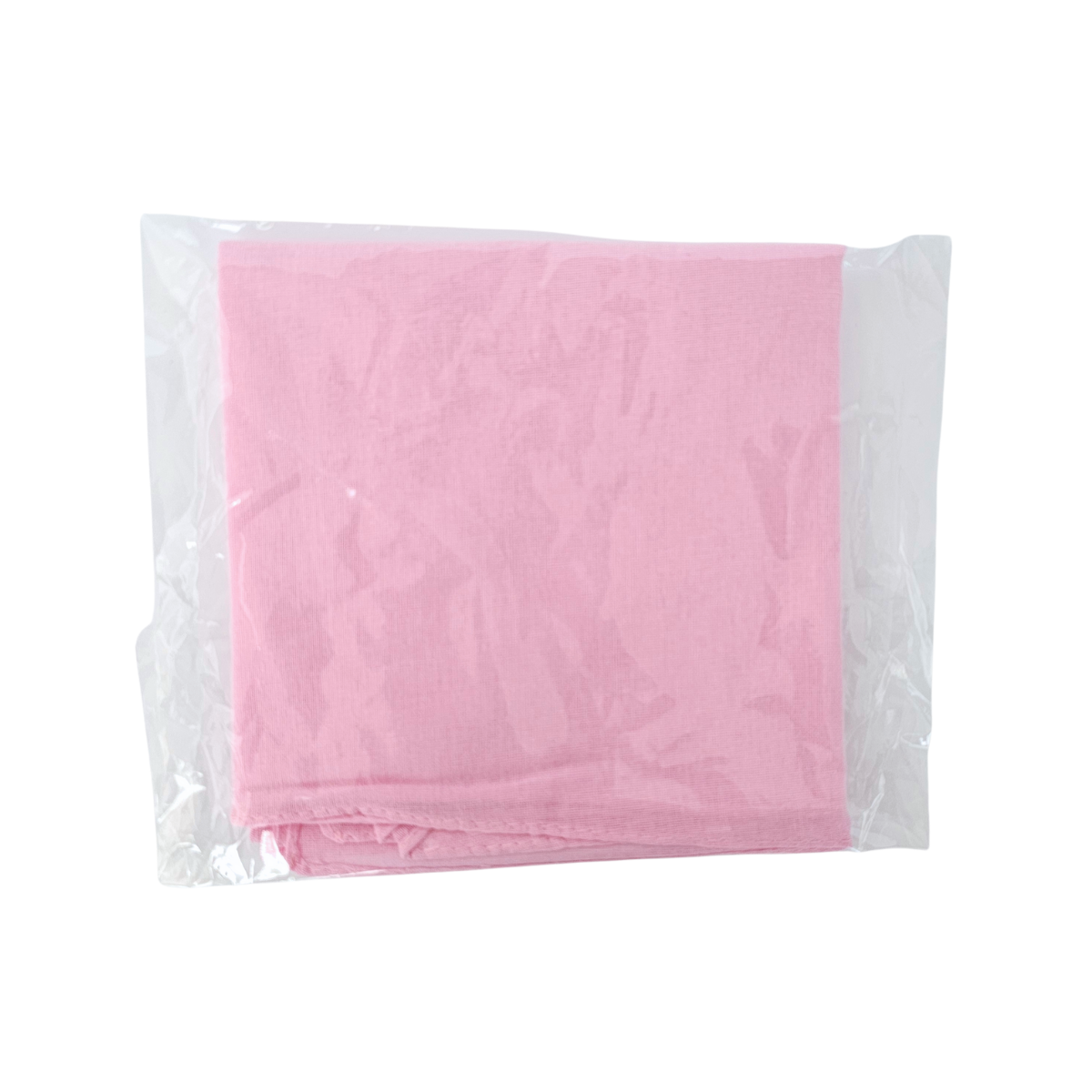Pink fabric Spiritual Mouchwa
in clear packaging on a white background
