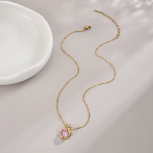 Pink Crowned Heart of Ezili Freda Pendant Necklace – Heart of Love and Beauty