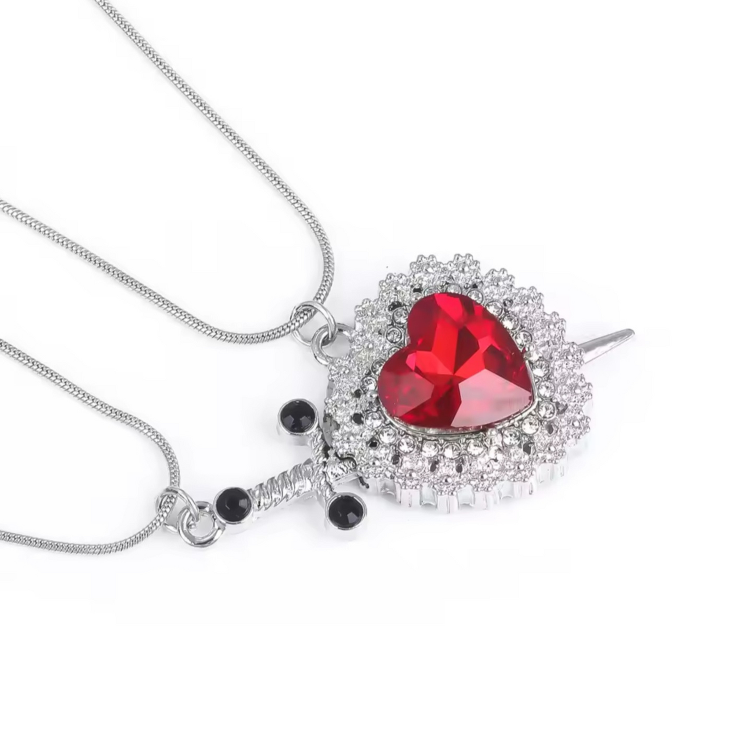 Dagger through Heart Necklace Freda