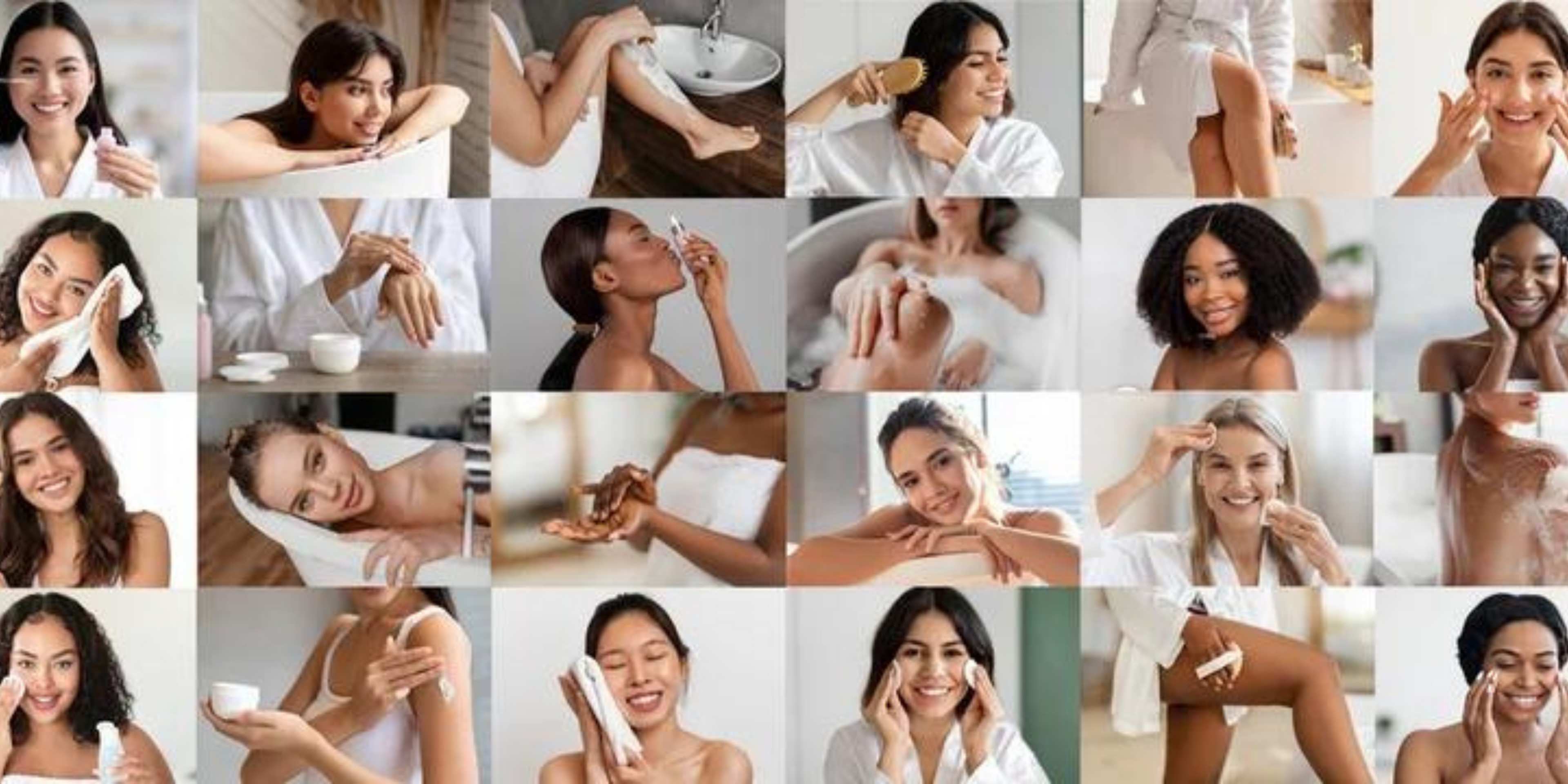 Skincare of different women