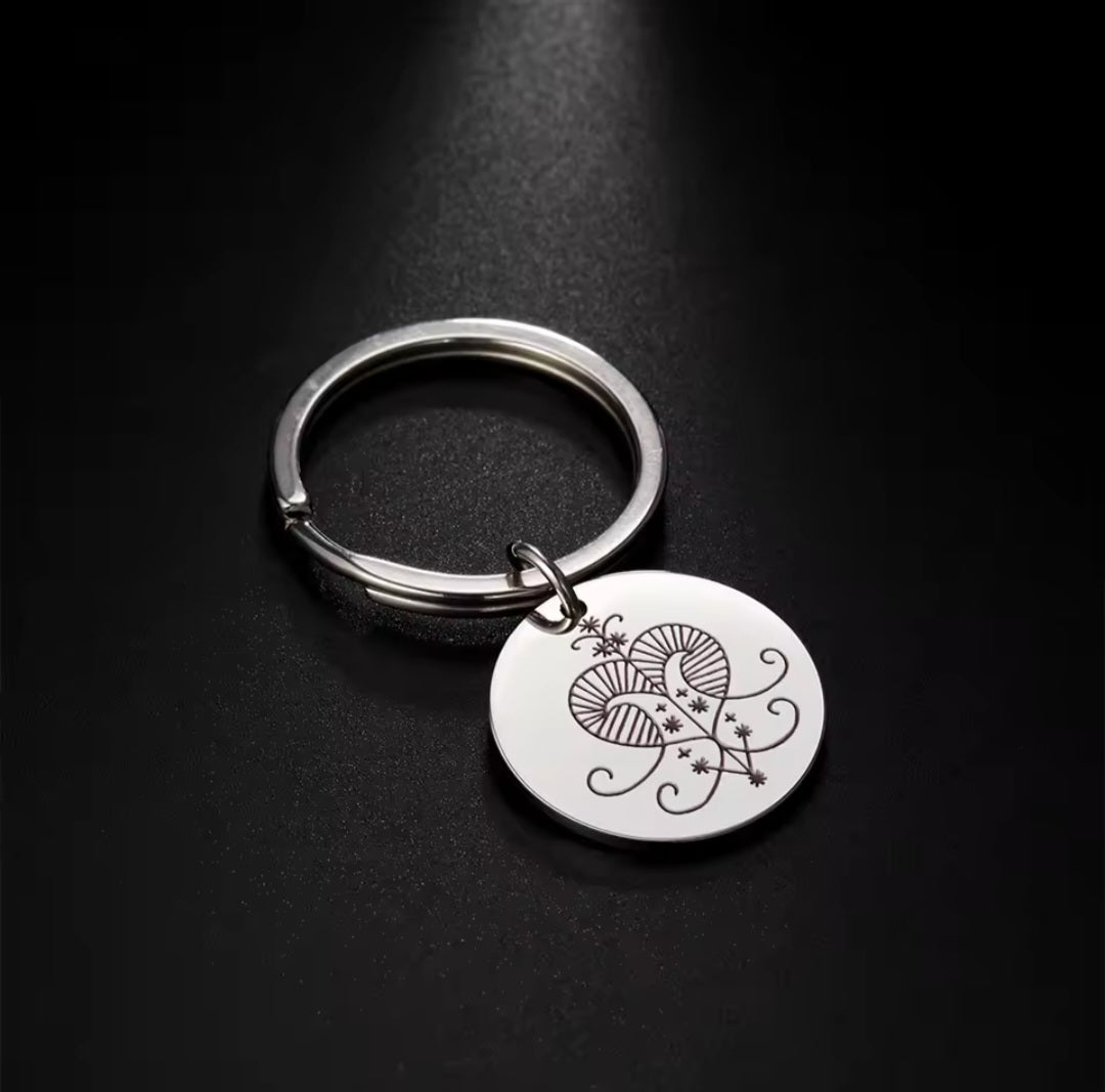 Oshun Yoruba Veve Keychain