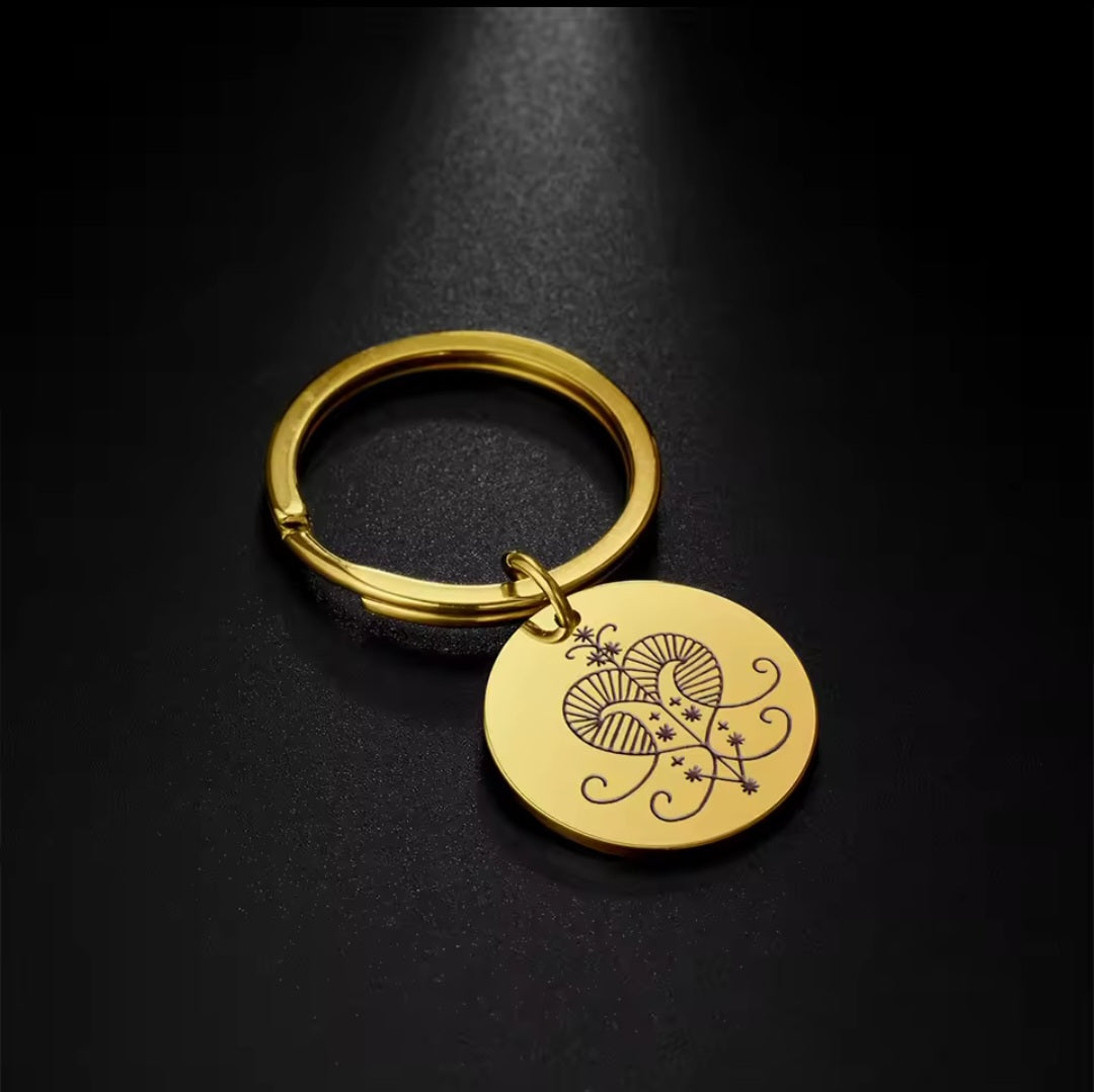 Oshun Yoruba Veve Keychain