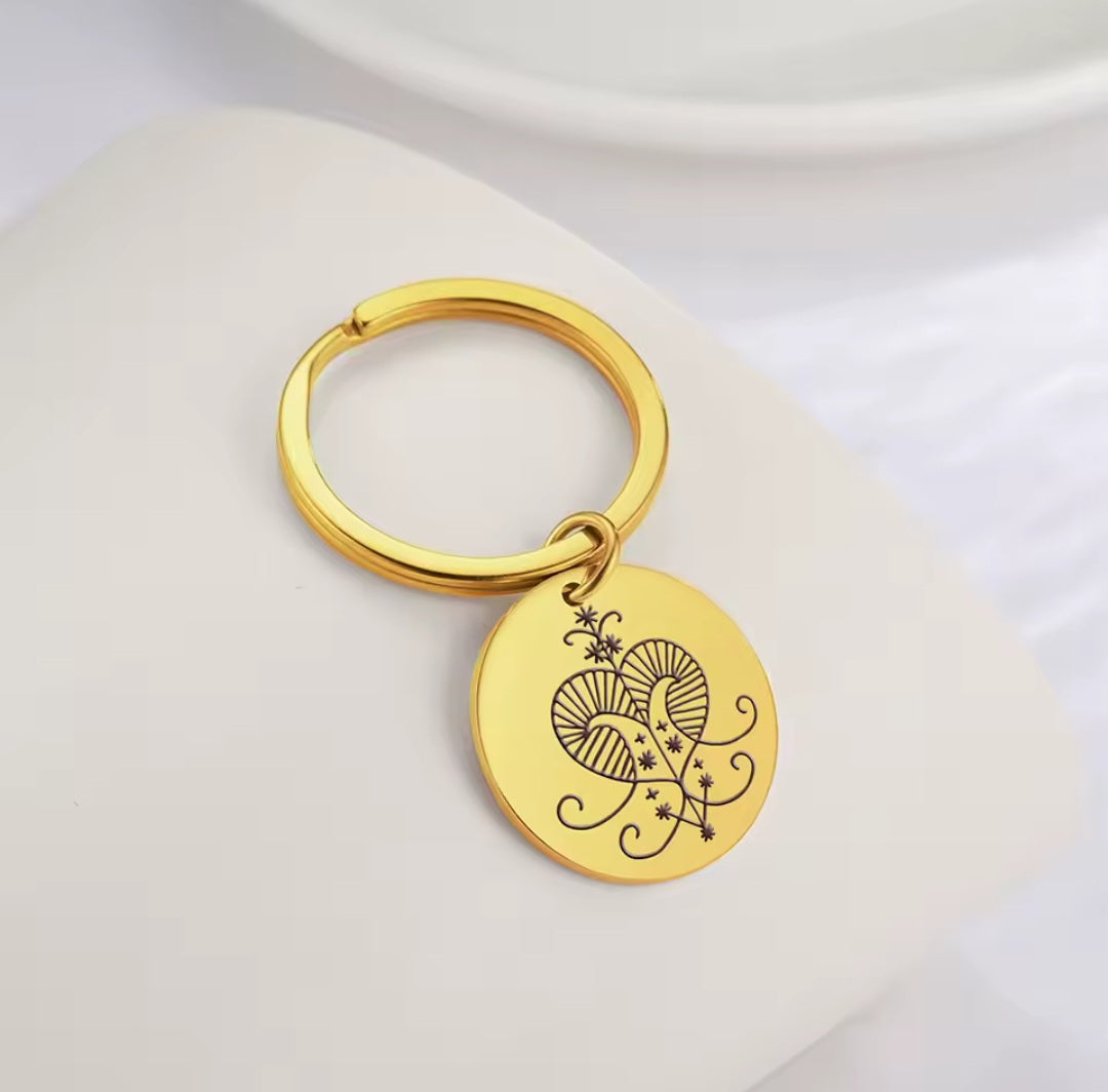 Oshun Yoruba Veve Keychain