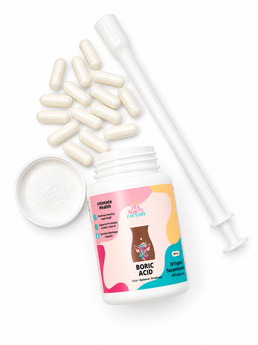 Boric Acid bottle with pills
