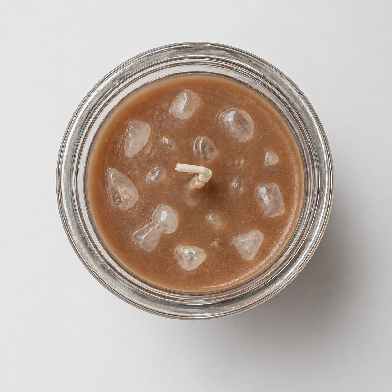 Candle with crystal