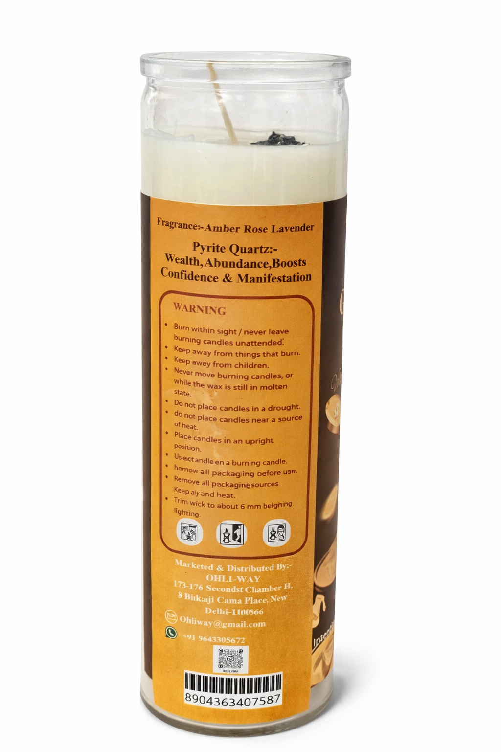 Golden Rain Prepared Candle