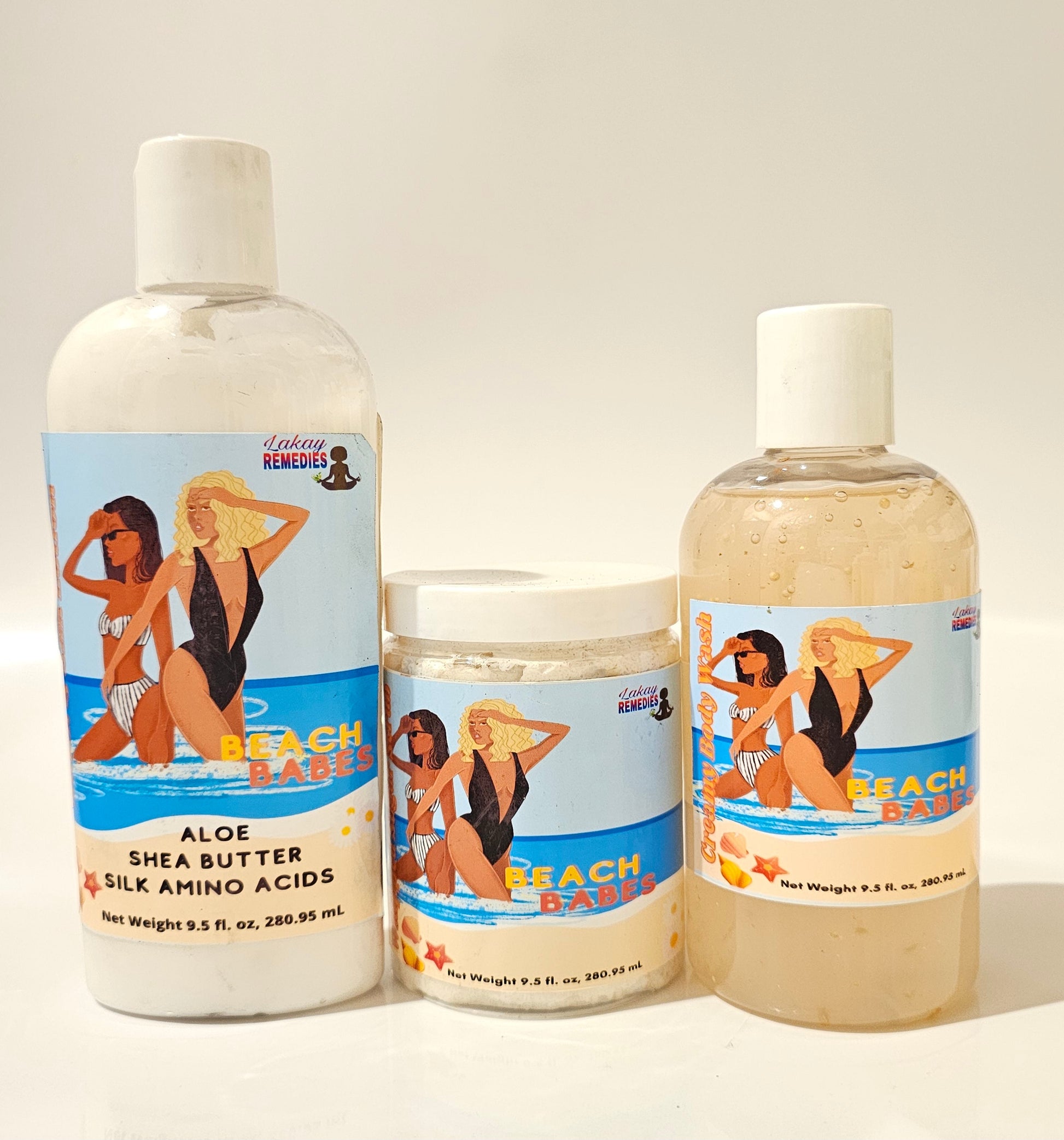 Beach Babes Body Wash, Lotion & Whipped Sugar Scrub 