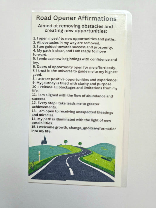 Road Opener Affirmation Card