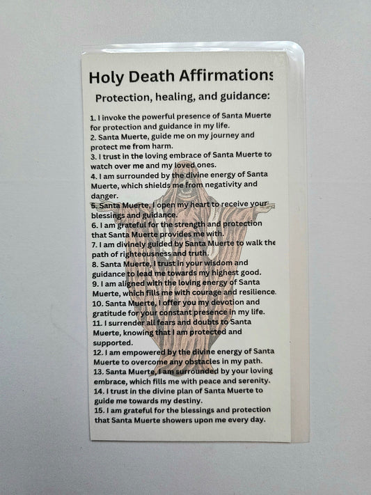 Holy Death Affirmation Card