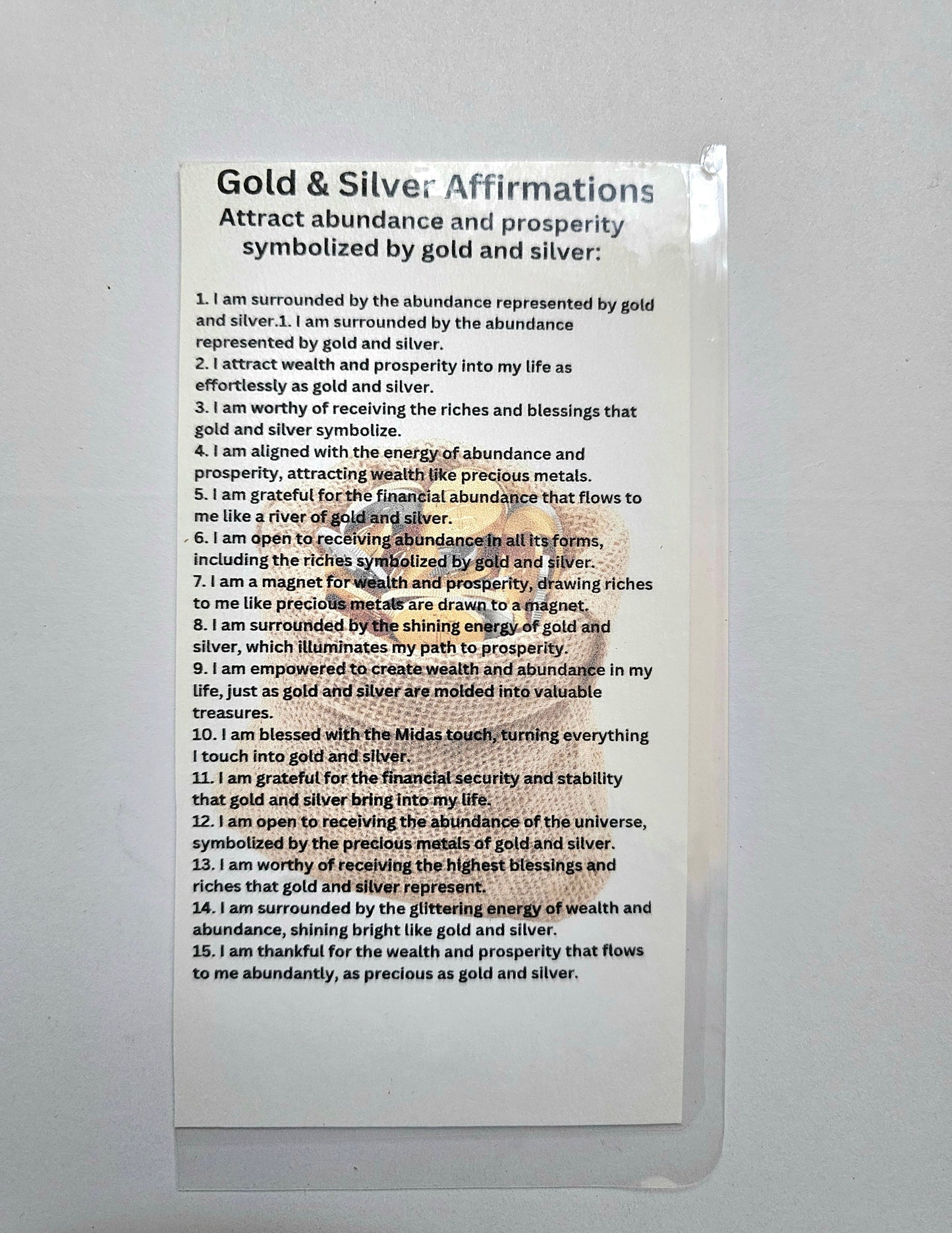 Gold & Silver Affirmation Card