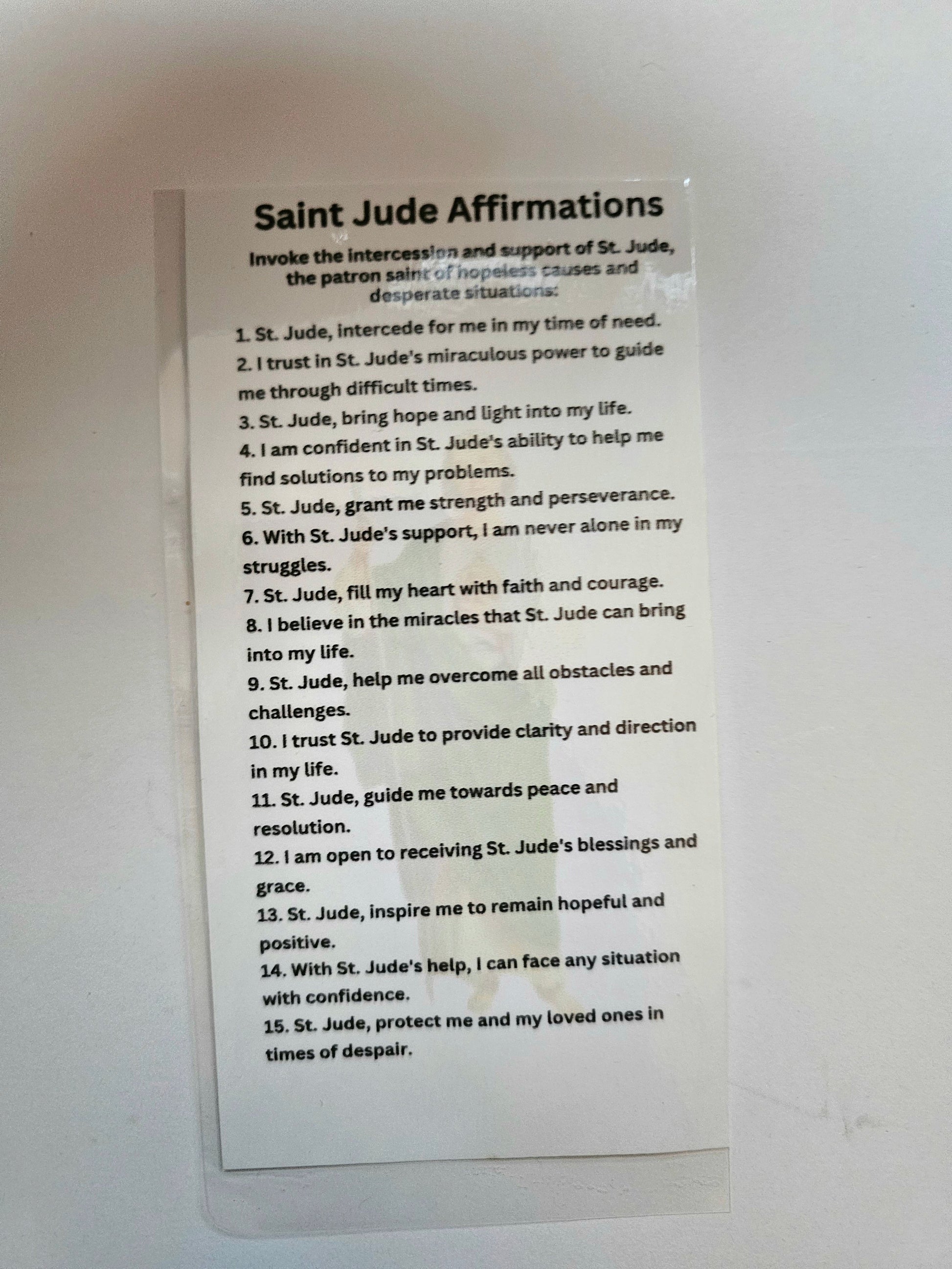 St. Jude Affirmation Card