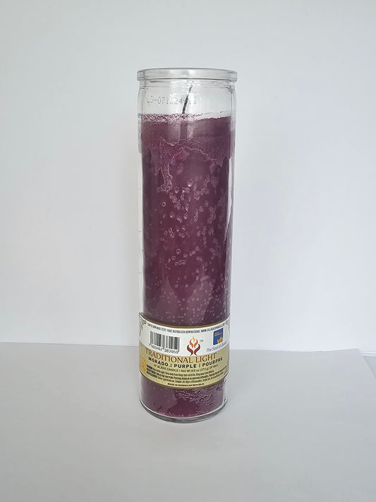 Purple Plain 7 Day Prayer Candle