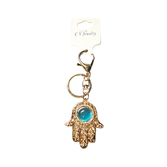 Hasma Hand with Stone in the Middle Keychain