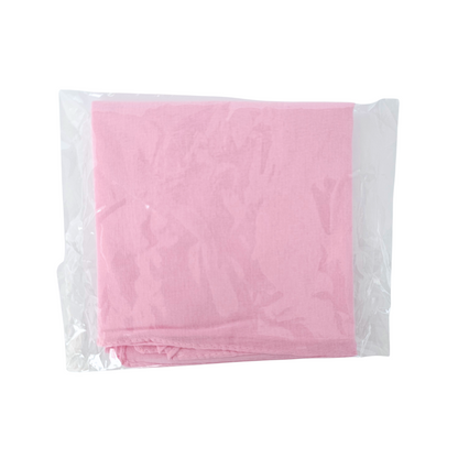 Pink fabric Spiritual Mouchwa
 in clear packaging on a white background