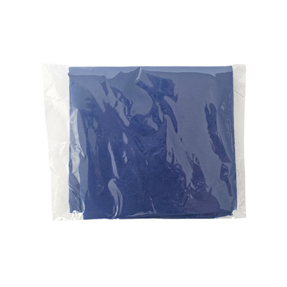 Blue fabric Spiritual Mouchwa
 in clear packaging on a white background