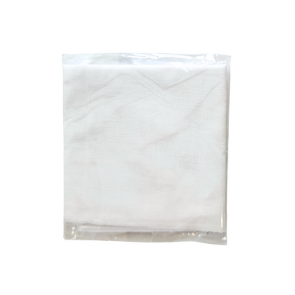 White fabric Spiritual Mouchwa
 in clear packaging on a white background