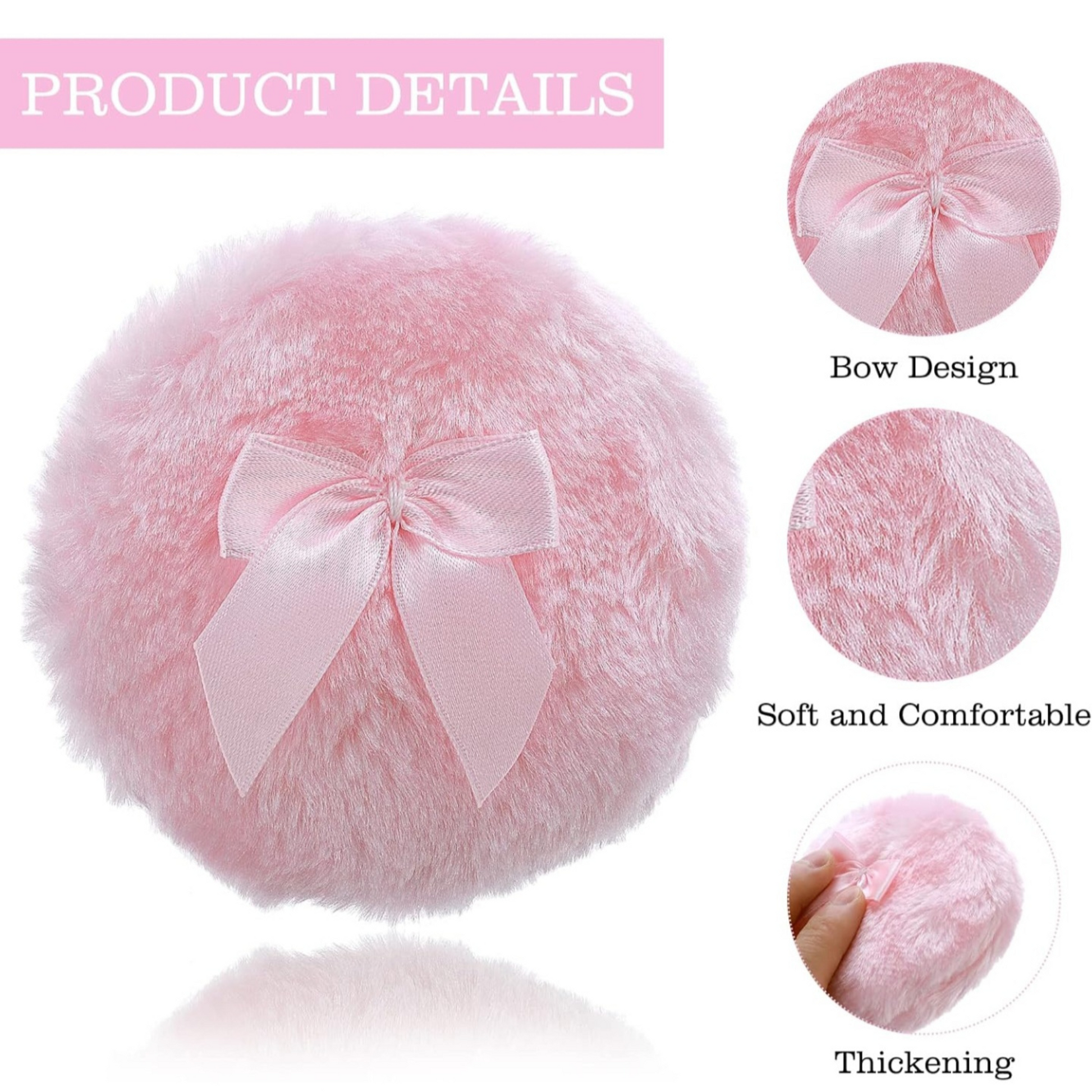 Large Body Powder Puff with Bow