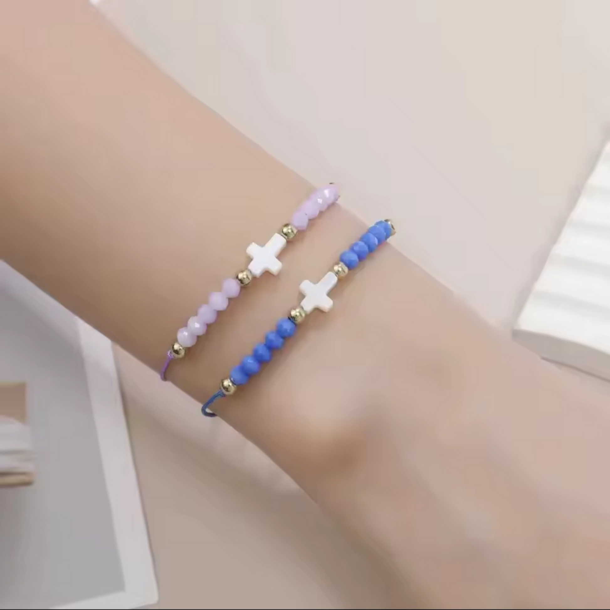 Bohemian Style Woven Cross Bracelet 