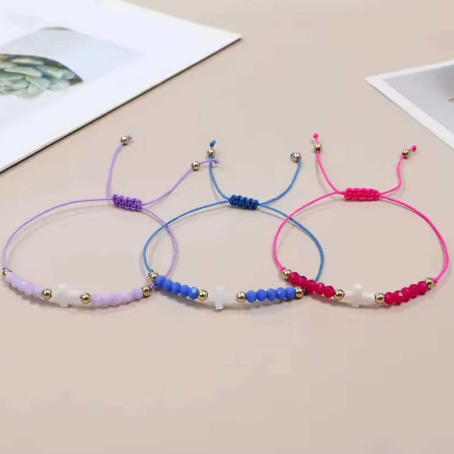 Bohemian Style Woven Cross Bracelet 