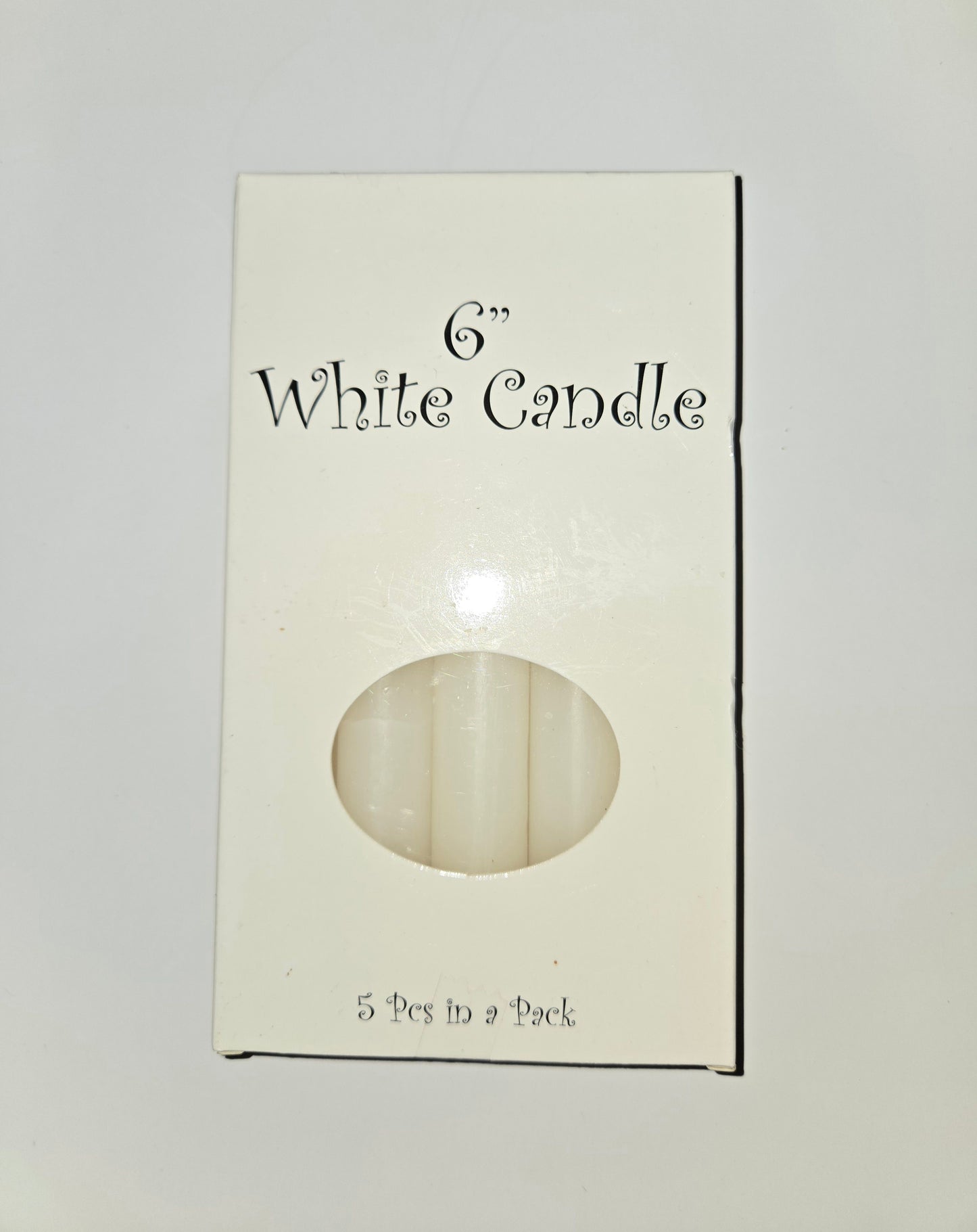 6" White Candle