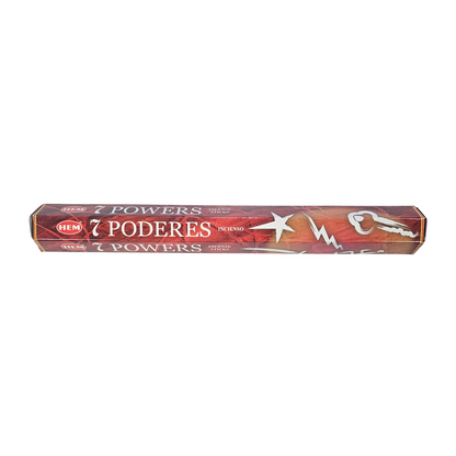 Hem 7 Poderes incense stick box on a white background