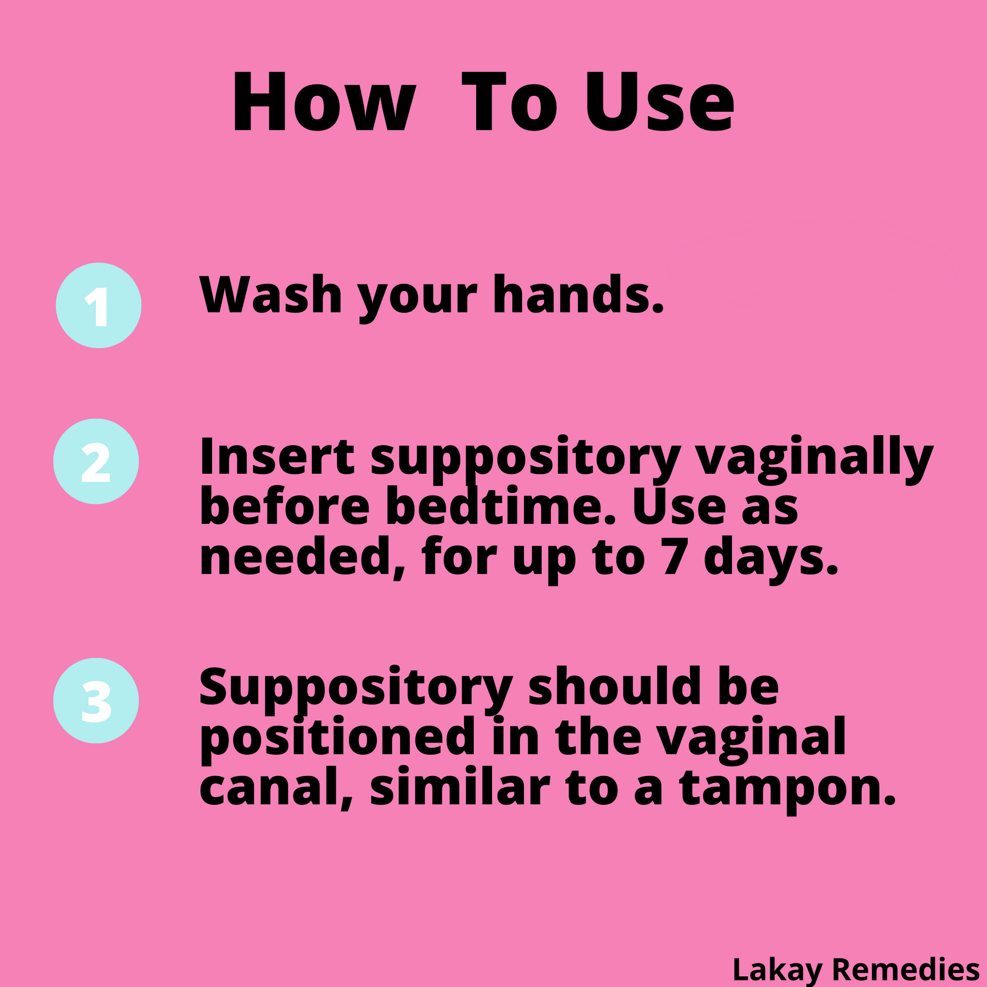 Lakay Remedies Boric Acid Vaginal Suppositories