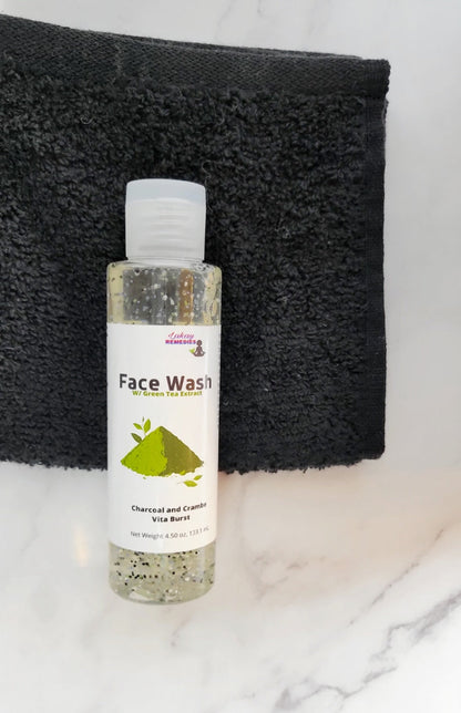 Charcoal and Crambe Vita Burst Face Wash with Green Tea Extract