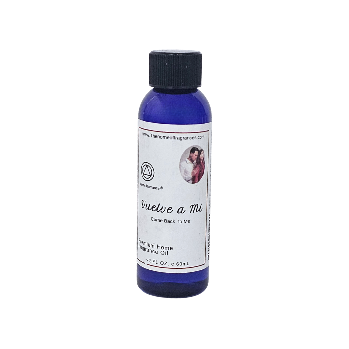 Come Back to Me Premium Scented Oil Blue bottle of fragrance oil on a white background