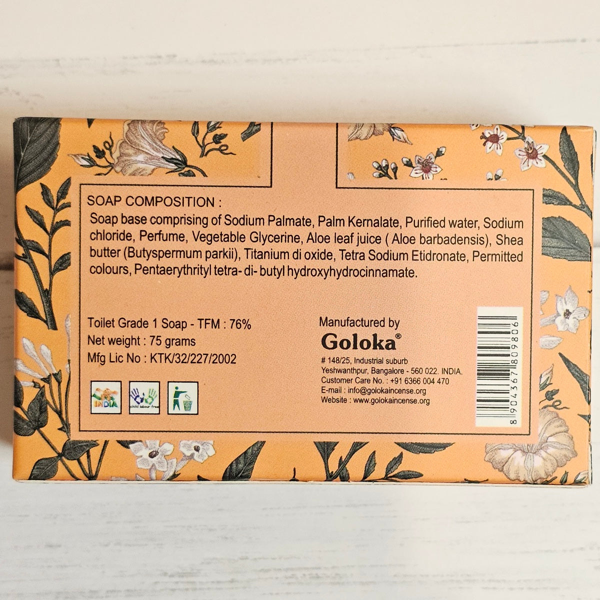 Goloka Nourishing Jasmine  Energetic & Romantic Natural Soap