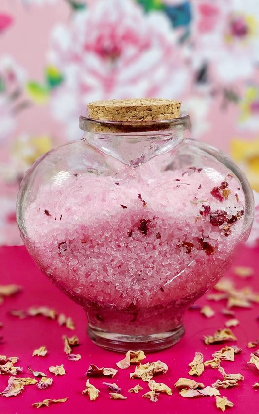 Love Letter Bath Salt in Glass Heart