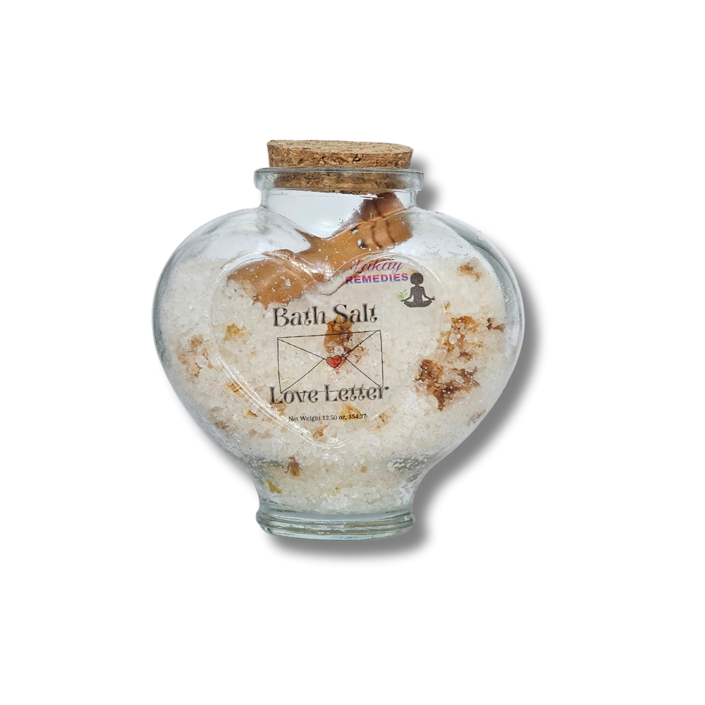 Love Letter Bath Salt in Glass Heart