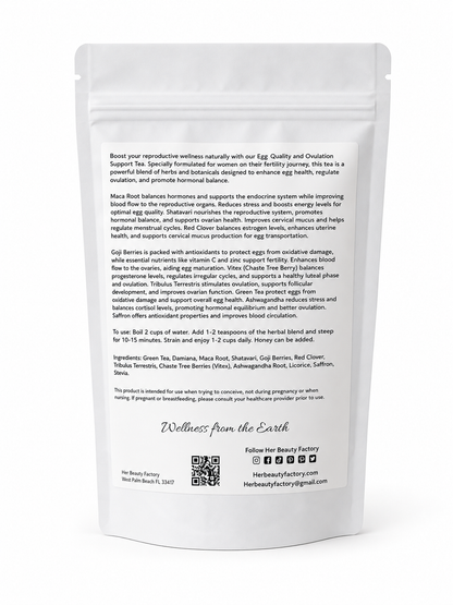 White packaging with text and a QR code on a white background