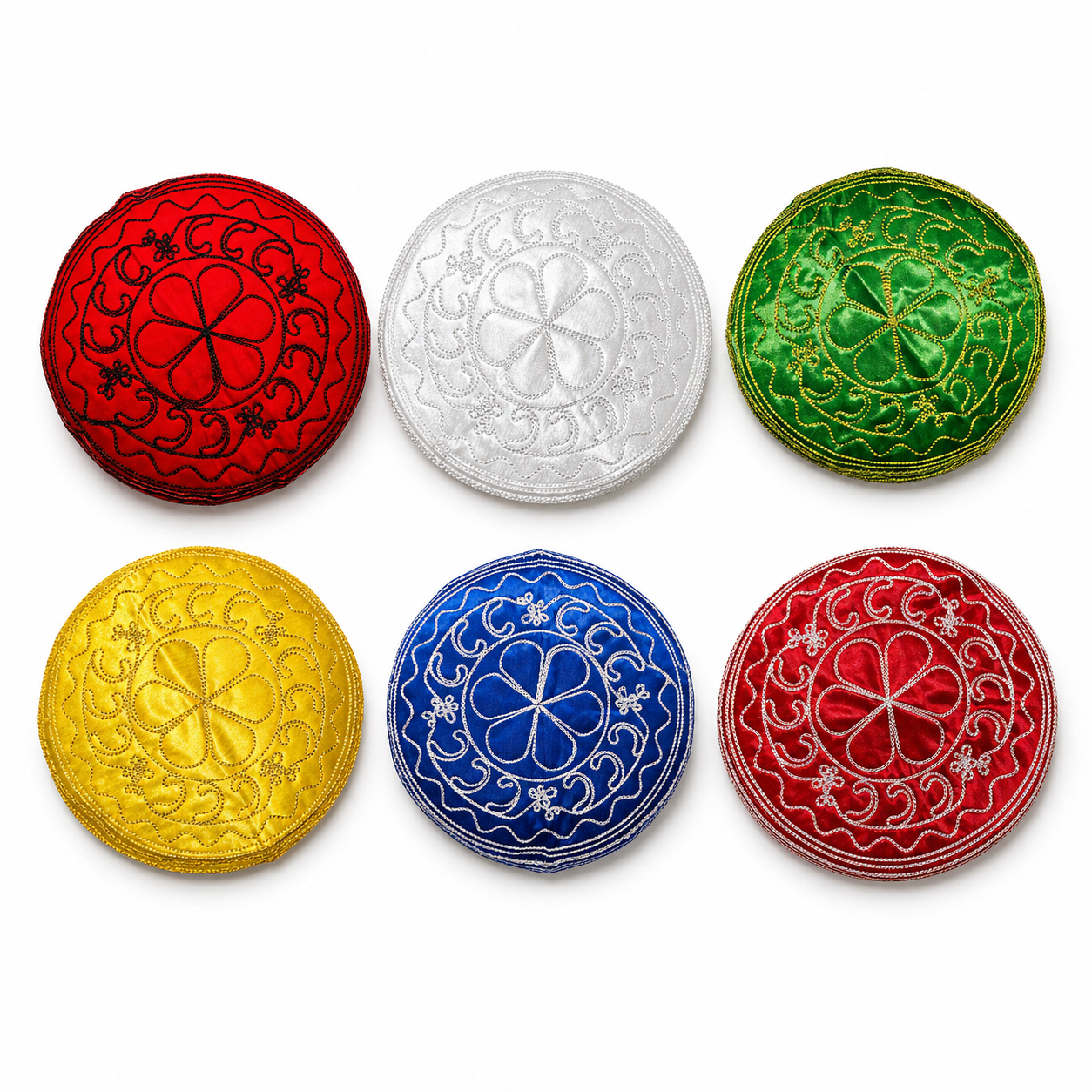 6 different color orisha hats