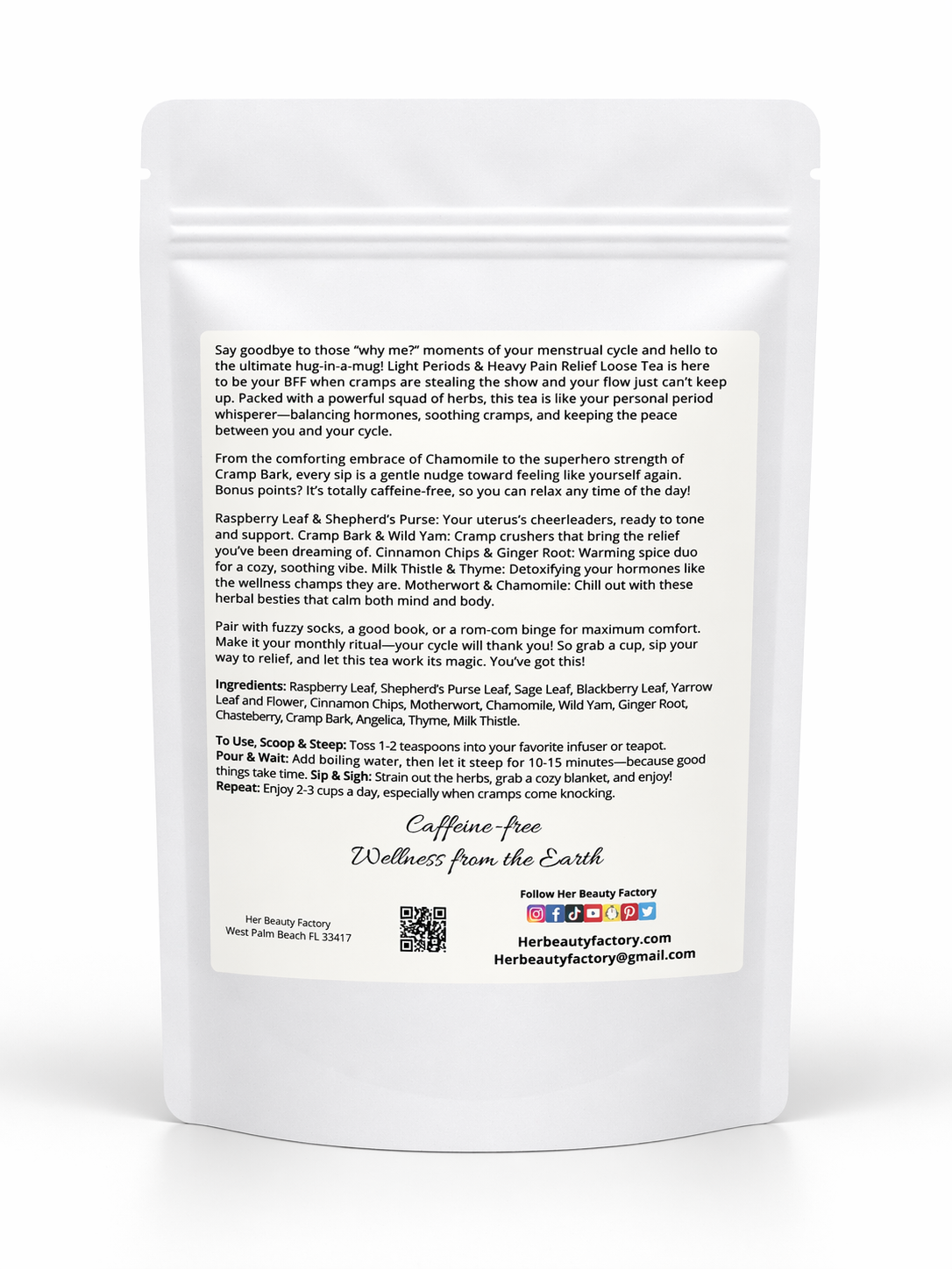 White packaging with text and branding on a white background