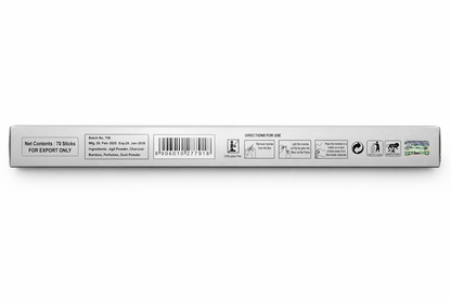Back of a product packaging with text and barcodes on a white background