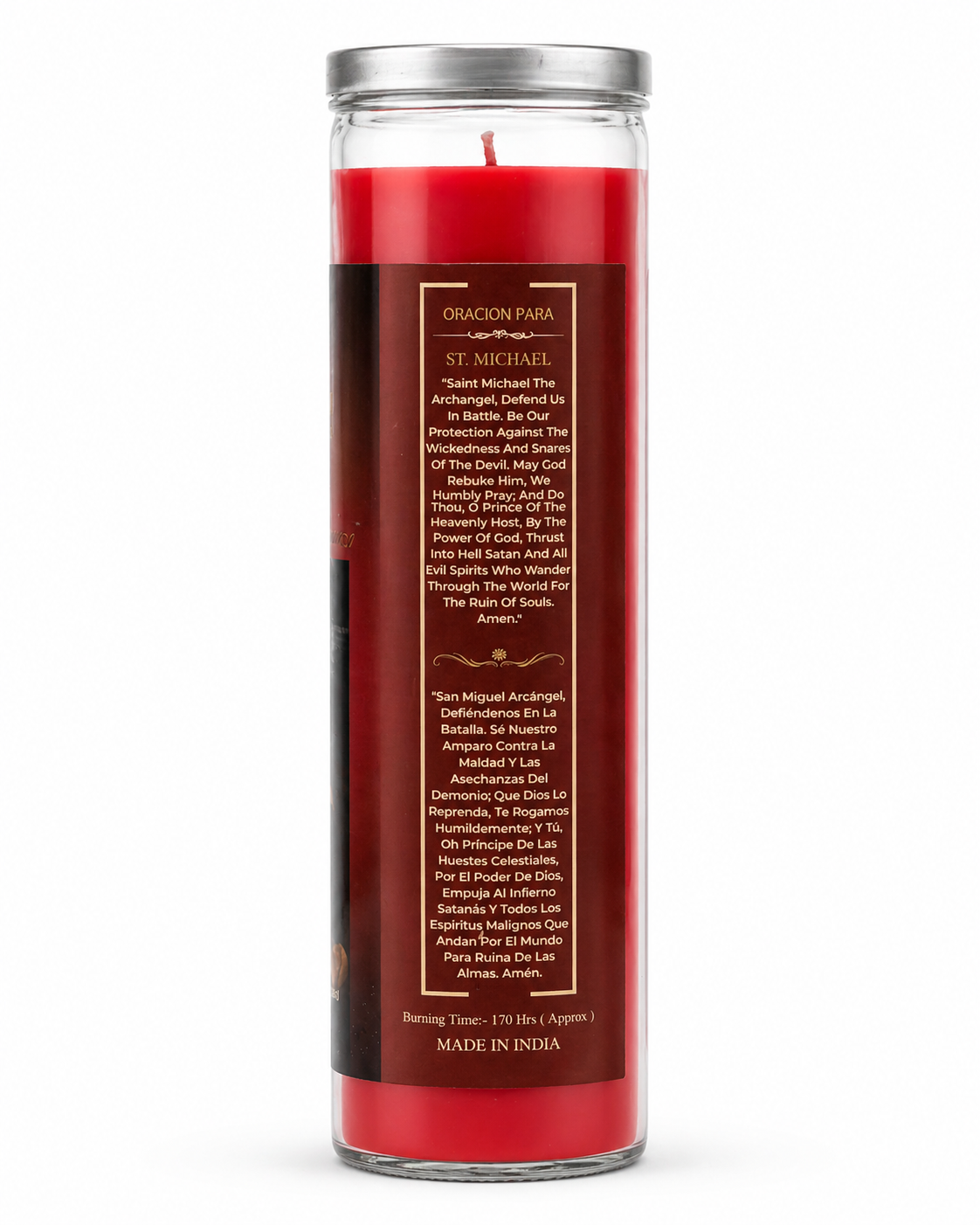 St. Michael Crystal Intention Prepared Candle