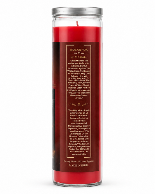 St. Michael Crystal Intention Prepared Candle