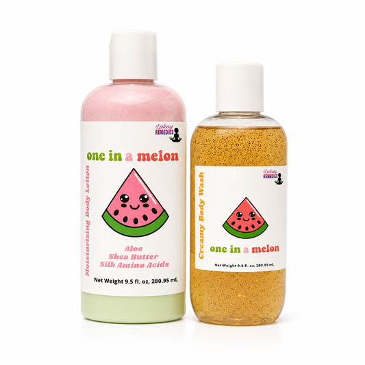Two cosmetic bottles from the brand Lakay Remedies a white background. 