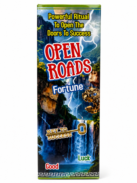 Road Opener Product packaging with scenic design and text about opening doors to success.