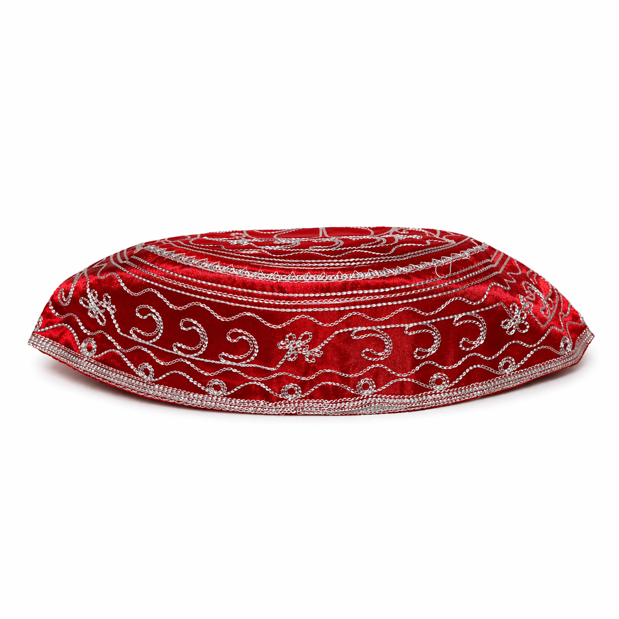 Red embroidered Orisha Cap, Chango 
