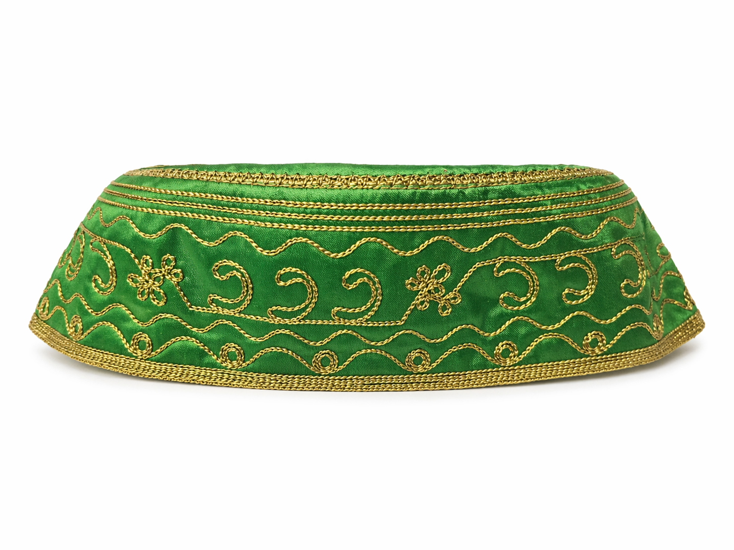 Green embroidered Orisha Cap, Orula 