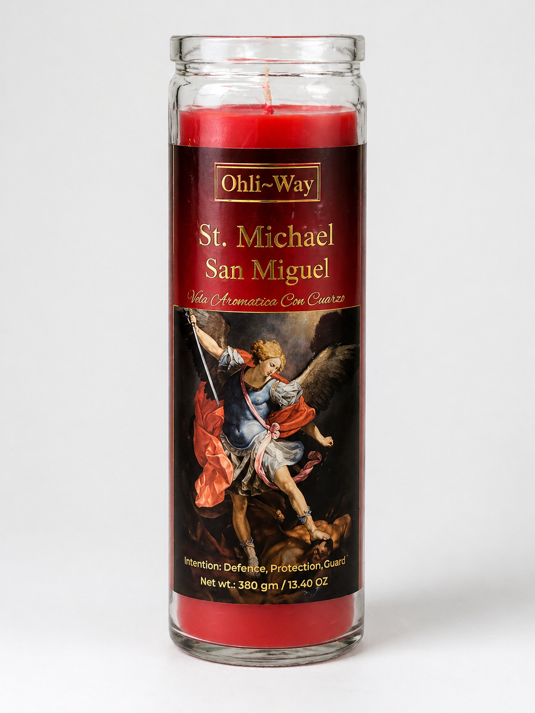 St. Michael Crystal Intention Prepared Candle