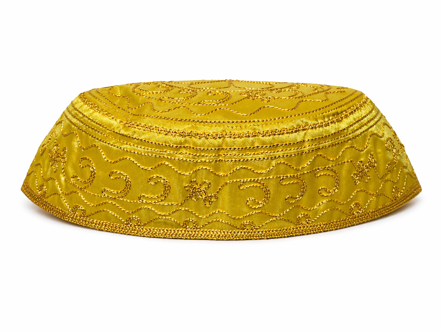 Yellow embroidered Orisha Cap, Oshun 