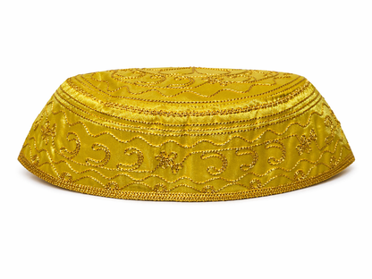 Yellow embroidered Orisha Cap, Oshun 