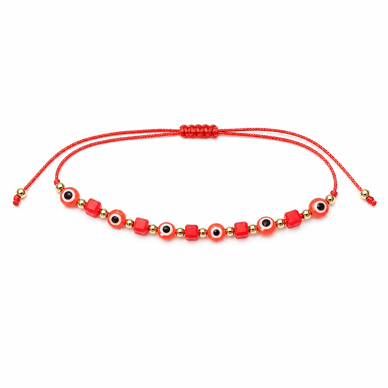 Red evil eye bead bracelet 